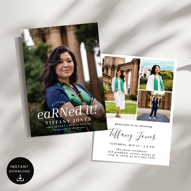 Convites Graduação de Enfermagem Moderna BSC RN 4 (Criador carregado)