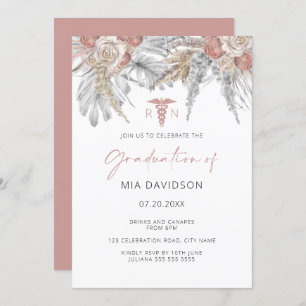 Convites Graduação de Enfermeiro de Festa Formando Floral R