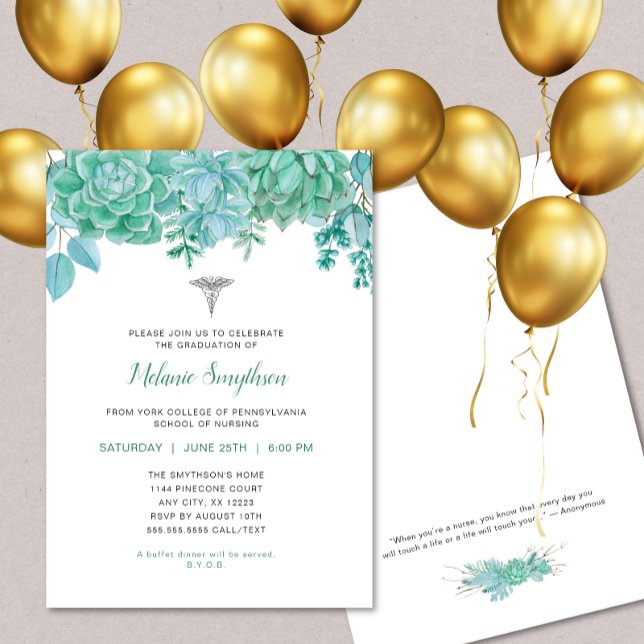 Convites Graduação de enfermeiros ou cerimônia de fiação RN (Criador carregado)