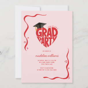 Convites Graduação de Festas de Formando Cardíaco Whimsical