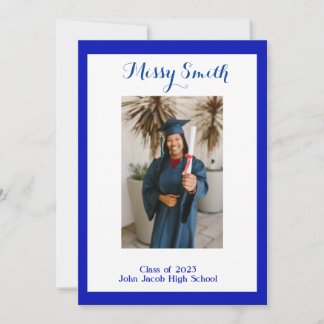 Convites Graduação de Foto, Classe de Azul 2023