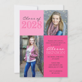 Convites Graduação de Foto Clássica 2 Tonelada Rosa 2