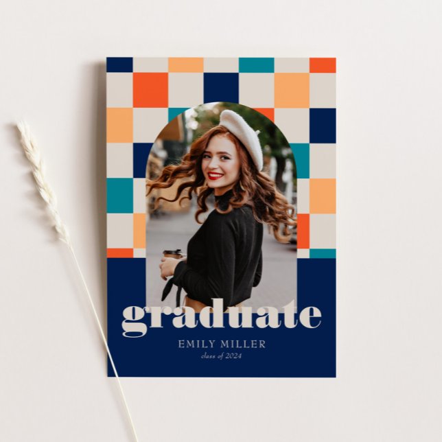 Convites Graduação de Foto Clássica do Arch Verificado Retr (Criador carregado)