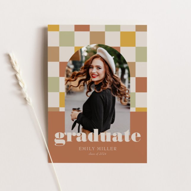 Convites Graduação de Foto Clássica do Arch Verificado Retr (Criador carregado)