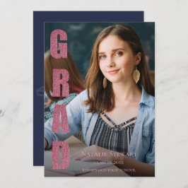 Convites Graduação de Foto com FORMANDO Dourado do Modern F