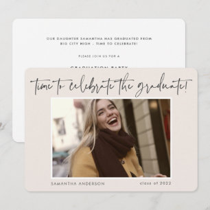Convites Graduação de Foto com Script Manuscrito Moderno 20