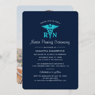 Convites Graduação de Foto da Cerimônia de Enfermeira Pinni
