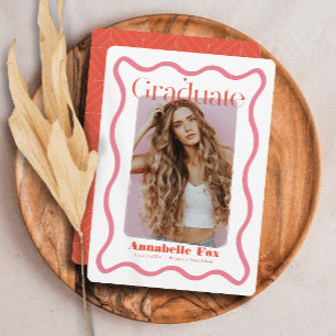 Convites Graduação de Foto da Tendy Frame Rosa
