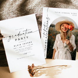 Convites Graduação de Foto de Arco Mínimo do BLAIR