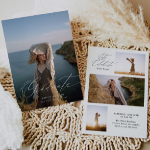 Convites Graduação de Foto de Cheio Clássico Minimalista Mo