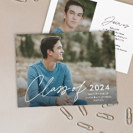 Convites Graduação de Foto de Classe de Graduação de Script