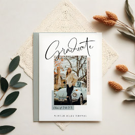 Convites Graduação de Foto de Sobreposição de Script do For