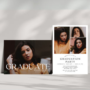 Convites Graduação de Foto do Formando Moderno
