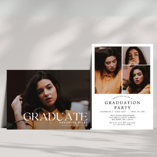 Convites Graduação de Foto do Formando Moderno