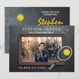Convites Graduação de Foto do Quadro do Jogador de tênis