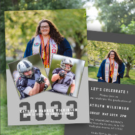 Convites Graduação de Foto do Script 4 Moderno em negrito d