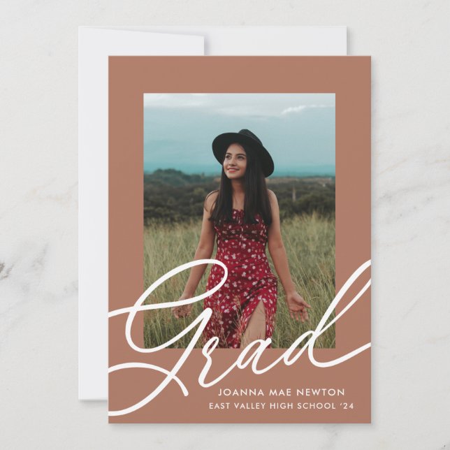 Convites Graduação de Foto do Script de Tendy (Frente)