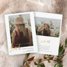 Graduação de Foto Dourada 2 com Script Minimalista