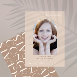 Convites Graduação de Foto Elegante Big Type