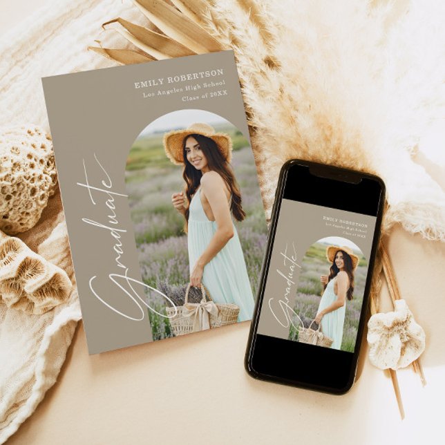 Convites Graduação de Foto em Arch Elegante (Criador carregado)