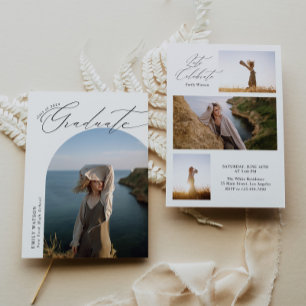 Convites Graduação de Foto em Arco Clássico Minimalista Mod