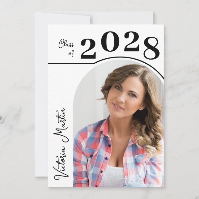 Convites Graduação de Foto em Arco Moderno (Frente)