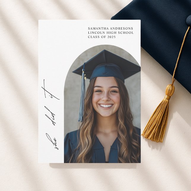 Convites Graduação de Foto em Arco Moderno | Classe de 2025 (Criador carregado)