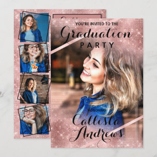 Convites Graduação de Foto em Cantos das Sequências de Larg