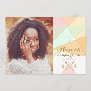 Convites Graduação de Foto Geométrica do Mais velho