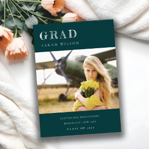 Convites Graduação de Foto Limpa Mínima e Limpa em Frasco