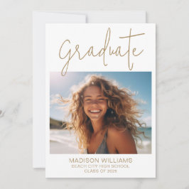 Convites Graduação de Foto Mínima Moderna
