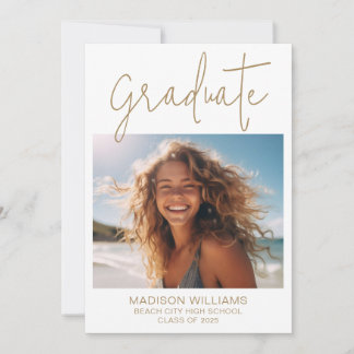 Convites Graduação de Foto Mínima Moderna