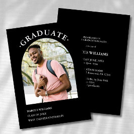 Convites Graduação de Foto Negra Moderna 2025