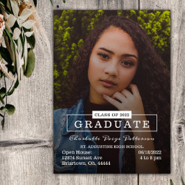 Convites Graduação de Foto por Tipografia Moderna | Branco