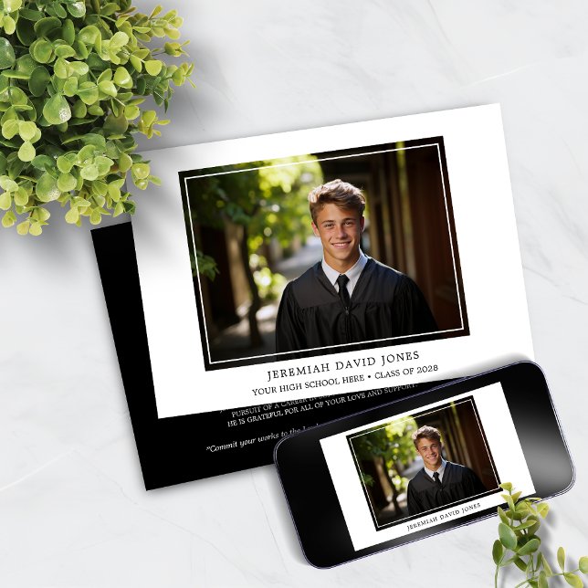 Convites Graduação de Foto Simples Moderna (Criador carregado)