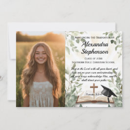 Convites Graduação de Foto Versa na Bíblia Cristã