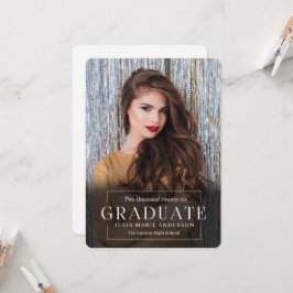 Convites Graduação de Foto VERT de Elegância Simples 2025