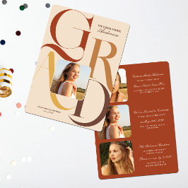 Convites Graduação de Fotografia com Tipografia de Formando