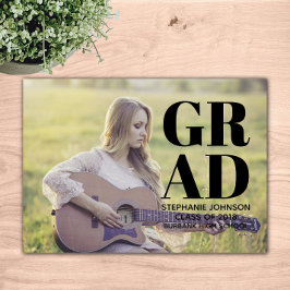 Convites Graduação de Fotografia com Tipografia em Negrito 