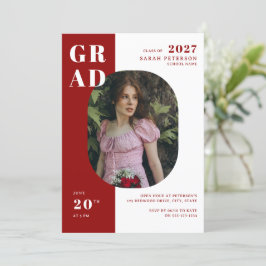 Convites Graduação de Fotografia da Tipografia Vermelha e B