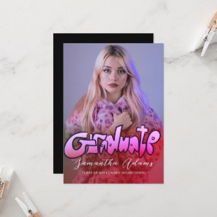 Convites Graduação de Fotografia em Tipografia Negra-Menor 