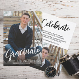 Convites Graduação de Fotografias com Script de Formando Si