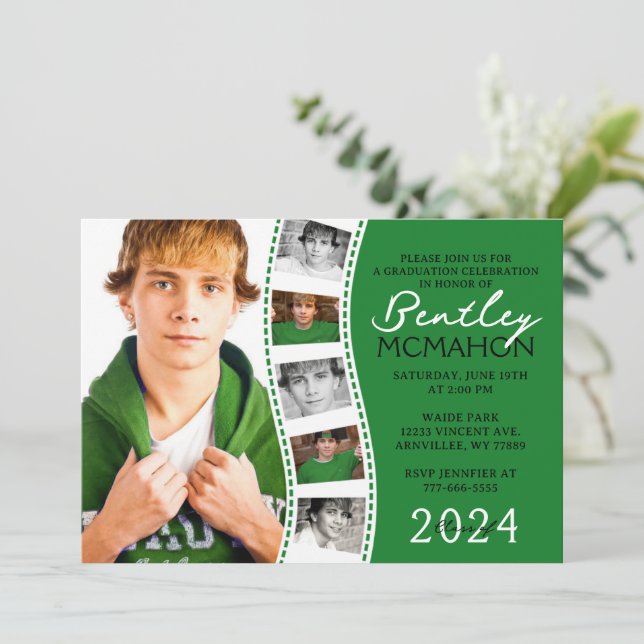 Convites Graduação de Fotografias da Faixa de Arquivos 6 Ex (Em pé/Frente)