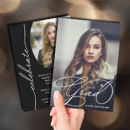 Convites Graduação de Fotografias de Script de Formando Ele