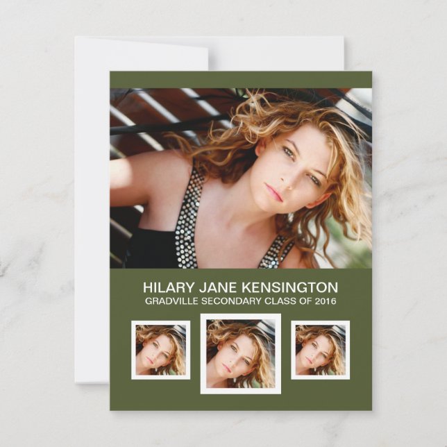 Convites Graduação de fotos a qualquer cor (Frente)