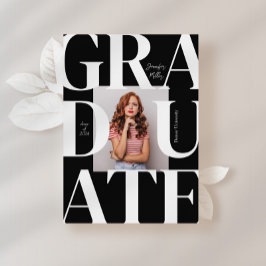 Convites Graduação de Fotos Clássica Moderna em Negrito