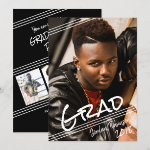 Convites Graduação de Fotos com FORMANDO com Grafite de A