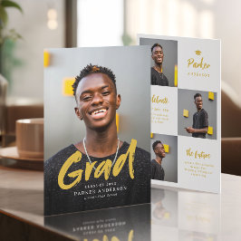 Convites Graduação de Fotos com Script Moderno de Pincel Do