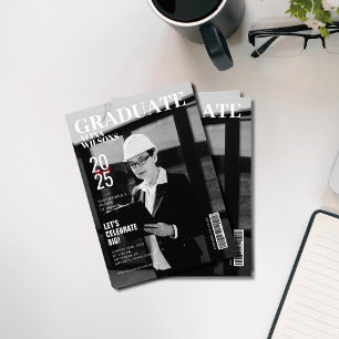 Convites Graduação de fotos da revista Black and White enge