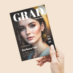 Convites Graduação de Fotos da Revista do Partido Moderno F